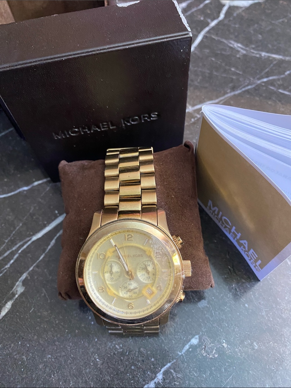 Michael Kors Gold Stainless Steel Chronograph Watch - Picture 10 of 11